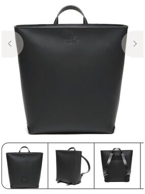 The Stowe Alex Black Leather Backpack